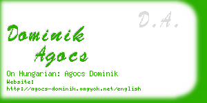 dominik agocs business card